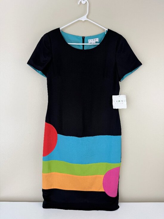 Shomi by Millie Shor Dresses & Skirts - NWT Shomi by Millie Shor 100% Silk Colorblock Shift Dress Size 6